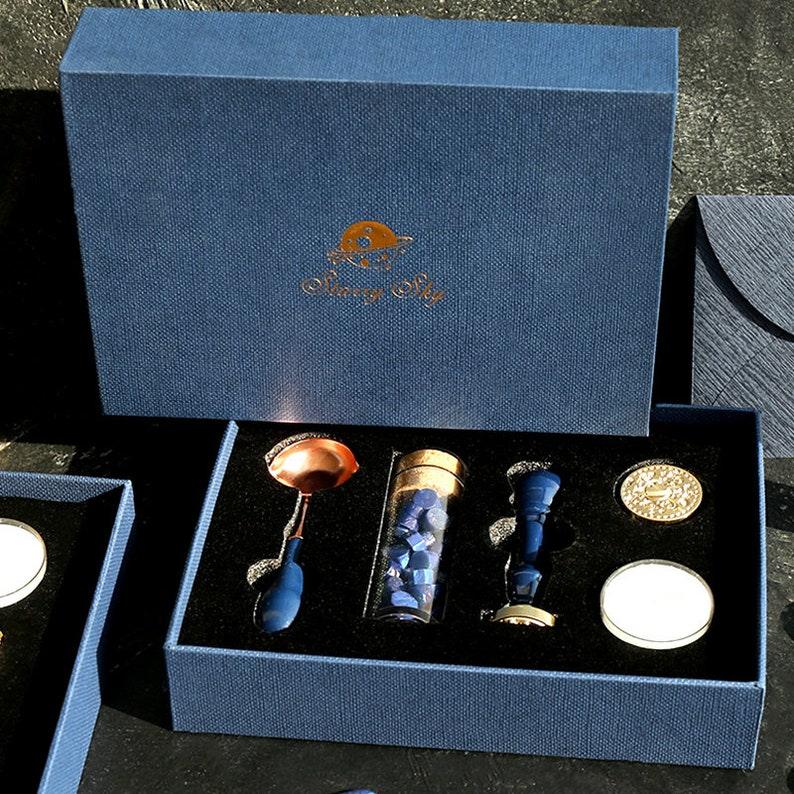 Personalized Wax Seal Stamp Kit,Custom Wax Seal Stamp with Size and Shape Option Personalized, Wedding Invitation Wax Stamp Kit - wreathloveco