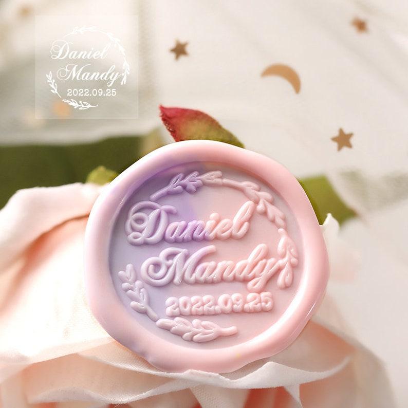 Personalized Wax Seal Stamp, Custom Sealing Wax Stamp, Wedding Invitation Wax Stamp Kit, Wedding Wax Seals Stamp. - wreathloveco