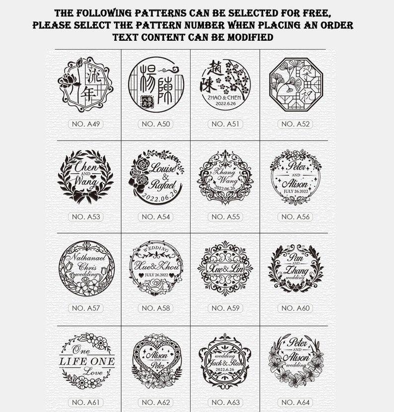 Personalized Wax Seal Stamp, Custom Sealing Wax Stamp, Wedding Invitation Wax Stamp Kit, Wedding Wax Seals Stamp. - wreathloveco