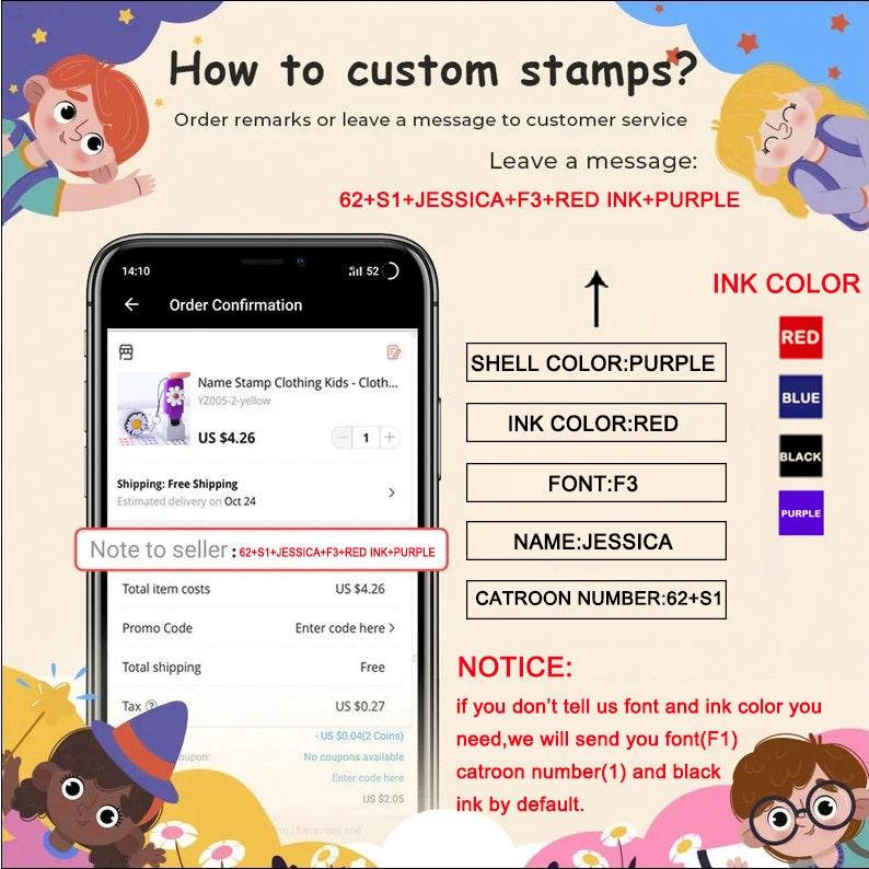 Custom Cartoon Portable Stamp, Handwritten Signature Stamp, Lettering Personality Art Design Signature, Name Private Production - wreathloveco