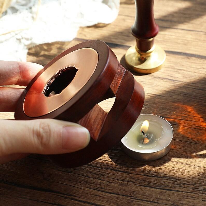 Beech Wax Sealing Melting Stove, Wax Melting Furnace Tool Set, Wax Melter, Wax Melting Pot, Brass Wax Melting Spoon. - wreathloveco