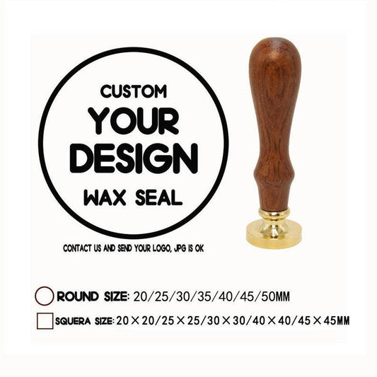 Custom Wax Seal Stamp With Your Own Logo Design Diferent DIY Stamp Head Size. - wreathloveco