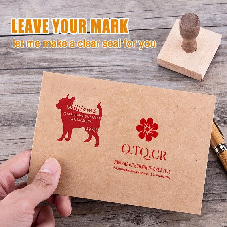 Custom Wood Wedding Stamp with Logo For Invitation. - wreathloveco