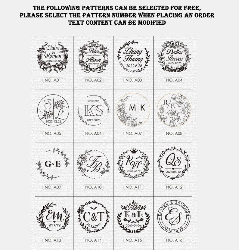 Personalized Wax Seal Stamp, Custom Sealing Wax Stamp, Wedding Invitation Wax Stamp Kit, Wedding Wax Seals Stamp. - wreathloveco