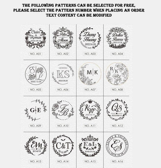 Personalized Wax Seal Stamp, Custom Sealing Wax Stamp, Wedding Invitation Wax Stamp Kit, Wedding Wax Seals Stamp. - wreathloveco