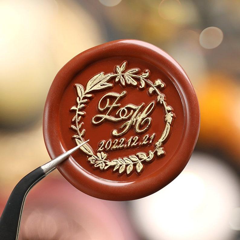 Personalized Wax Seal Stamp, Custom Sealing Wax Stamp, Wedding Invitation Wax Stamp Kit, Wedding Wax Seals Stamp. - wreathloveco