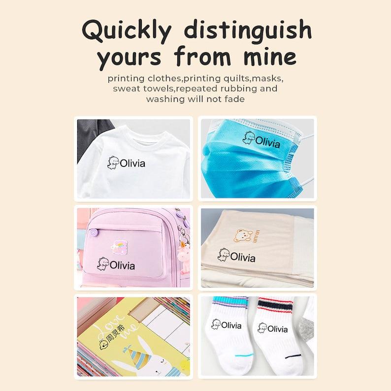 Custom Name Stamp For Clothing Personalise For Baby Student Clothes Chapter Children's Seal. - wreathloveco