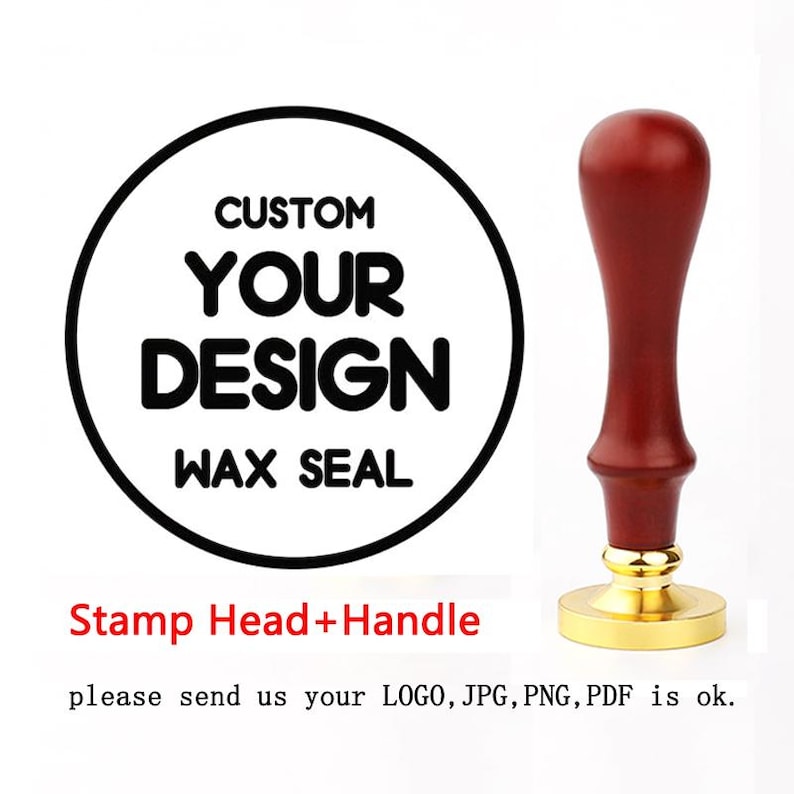 Custom Wax Seal Stamp with Your Logo — Personalized Brass Stamp for Branding, Weddings, and Gifts
